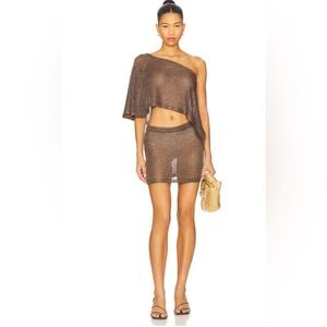 NWT Revolve Charlena Mini Skirt in Brown Size XS